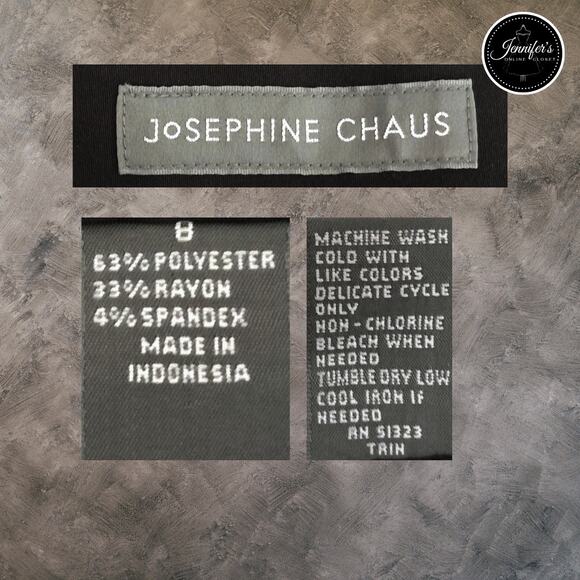 Josphine Chaus Black Cropped Wide Leg Pants Size 8 - Picture 4 of 6